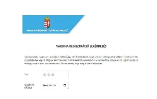 Vakcina regisztráció lekérdezés borítóképe