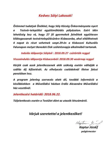 Tájékoztatók